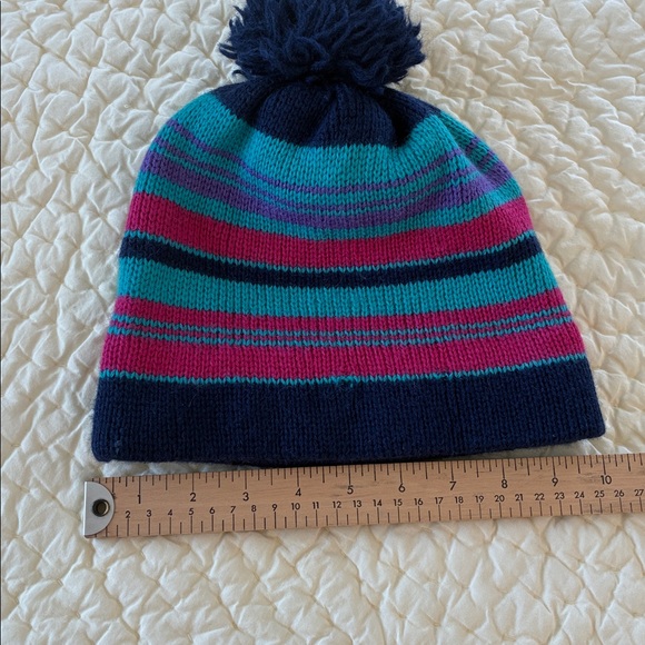 70s 80s Vintage winter ski hat beanie striped wool EUC quirky eclectic - Picture 5 of 6